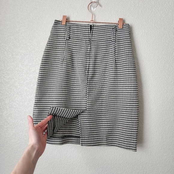 BY CHOICE x VINTAGE 90’s houndstooth mini skirt black white‎ 9 - Picture 3 of 9